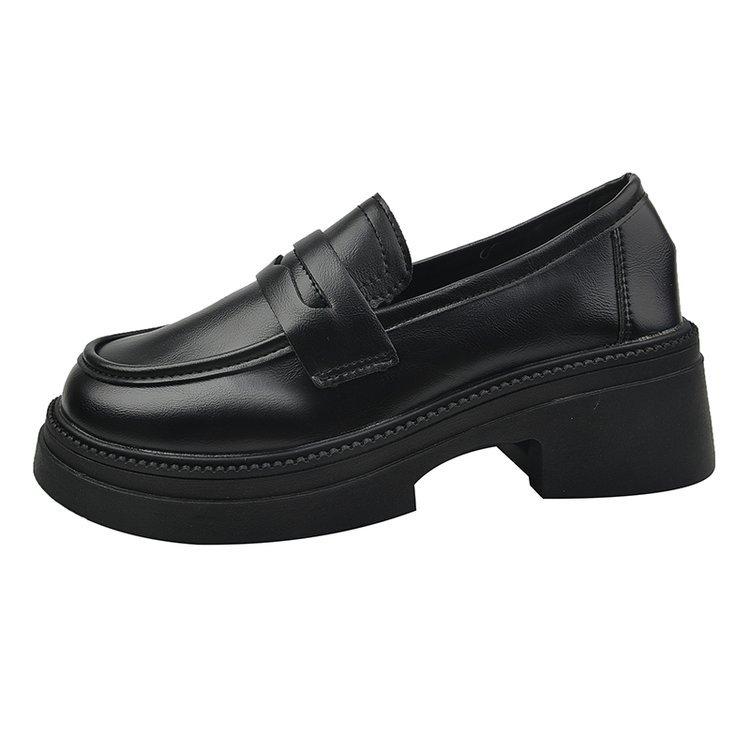 

Real soft leather black loafers women s one-pedal 2025 autumn new small leather shoes British versatile retro single shoes 40