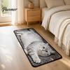 Washable Bathroom Mat Cute Cat Shape Rug, 3D Simulation Modeling, Soft Imitation Decorative Decor Cashmere Absorbent Floor Mat, Non-slip for