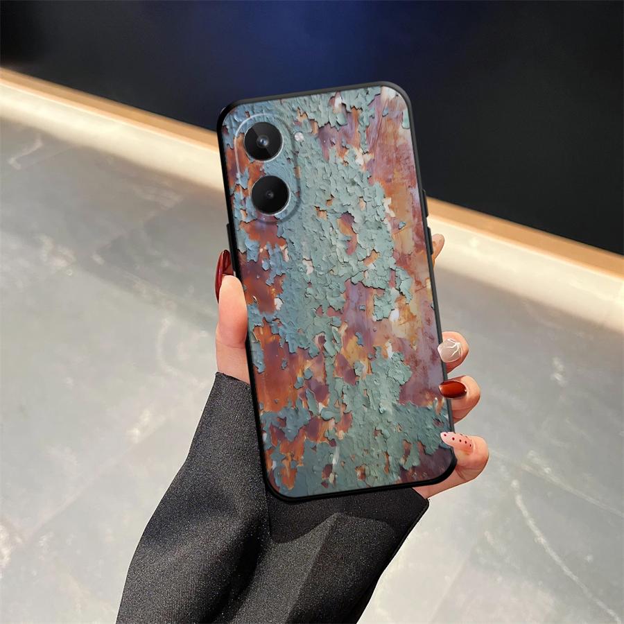 

Retro Rust Phone Cover Case for Realme C25 C15 C12 P3 Ultra 12 14 GT Master Neo2 Nazro 50 50i 11 Pro C33 C35 C53 C55 C21 realme C30