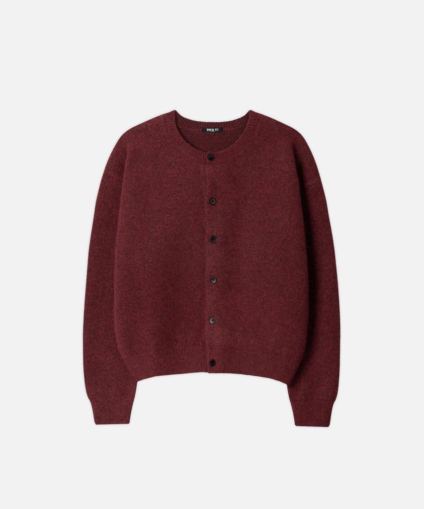 Draw Fit Urbane Wool Crop Knit Cardigan [Melange Grey]