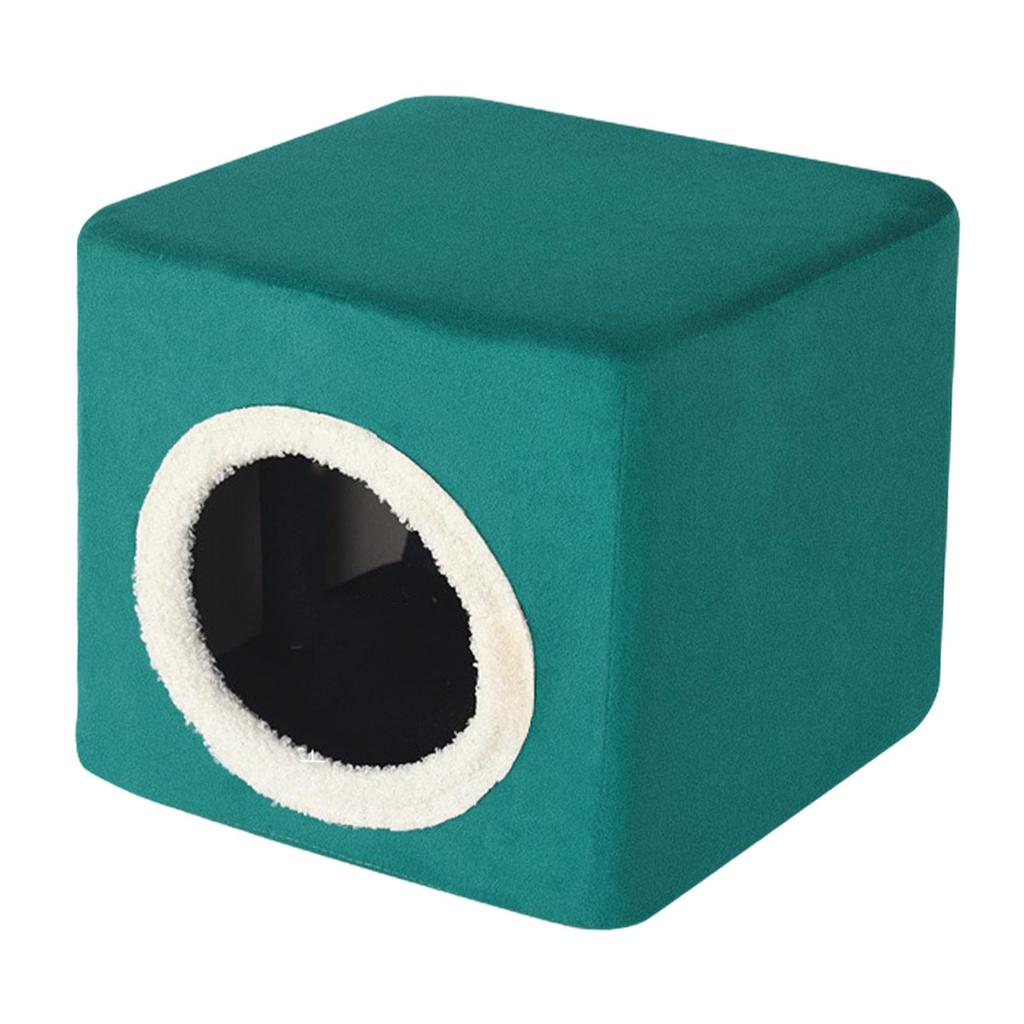 Cat Condo Interactive Hide Out Portable Sturdy Covered Cat Bed Cave Cat Cube for Pet Supplies Kitty Cats Kitten Sleeping