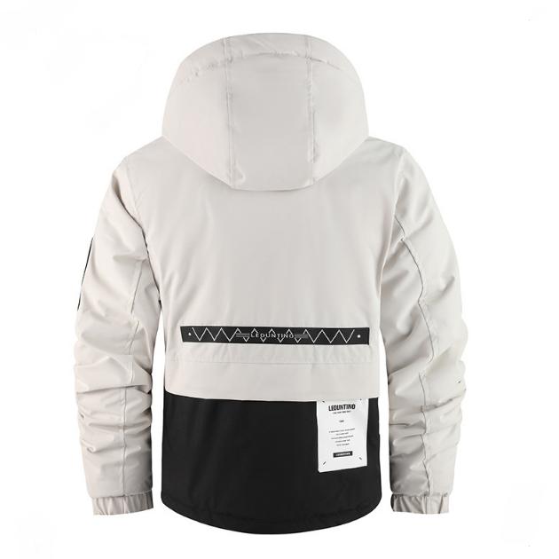 Pánský silný bavlněný kabát, venkovní teplý bavlněný kabát, zimní pánská bunda s kapucí větší velikosti, voděodolná