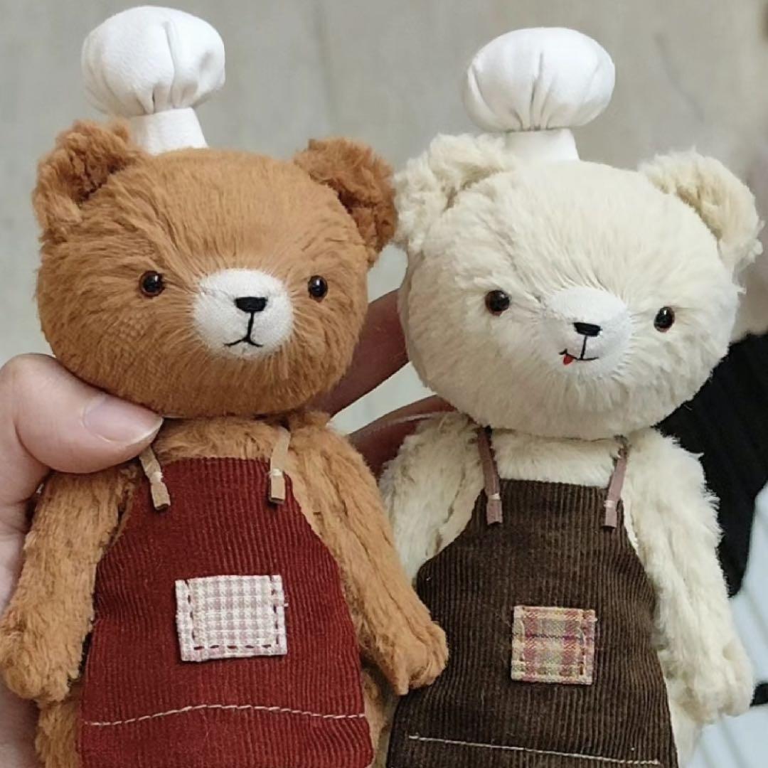 

[USED] Plush Chef-Aspiring Bear Brothers, Teddy Bear by an Overseas Artist