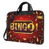 Estampa de Arte de Jogo de Bingo Personalizado Bolsa de Ombro para Laptop Compatível com 13/14/15.6 Polegadas Capa Bolsa Impermeável para Laptop Netbook PC