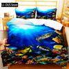 Unterwasserwelt Bettwäscheset Bettbezug Kissenbezüge Einzelbett Doppelbett Queen-Size King-Size Bettwäsche 3D-Druck Meeresfische Bettbezugsets
