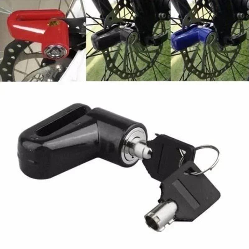 Motorcycle Bike Anti-Theft Wheel Disc Brake Lock, Safety Disc Wheel Lock, Mountain Road Bike Padlock with Keys