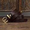 Women's Thin Belt Women's Pure Cowhide Retro and Fashion All-Matching Casual Jeans Belt