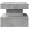 LED Coffee Table in Concrete Grey 50 x 50 x 40 cm