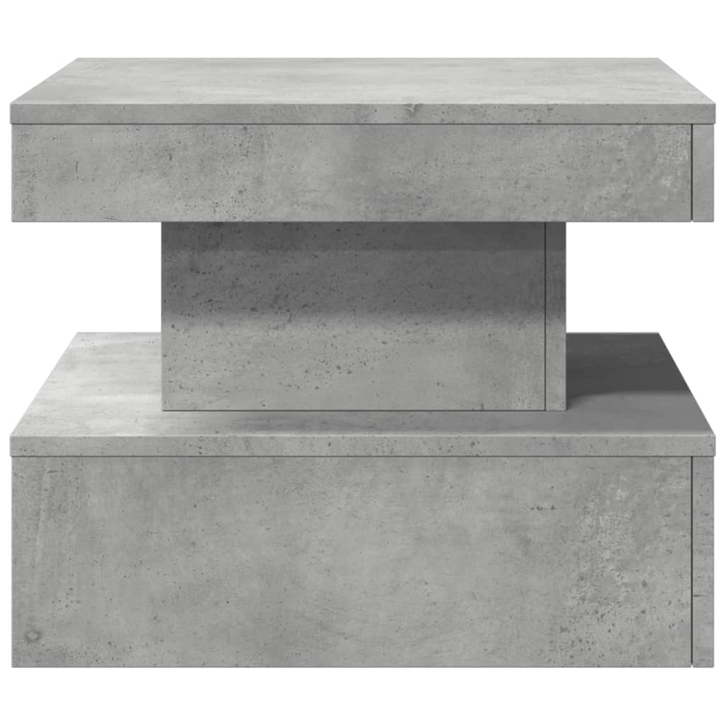 LED Coffee Table in Concrete Grey 50 x 50 x 40 cm