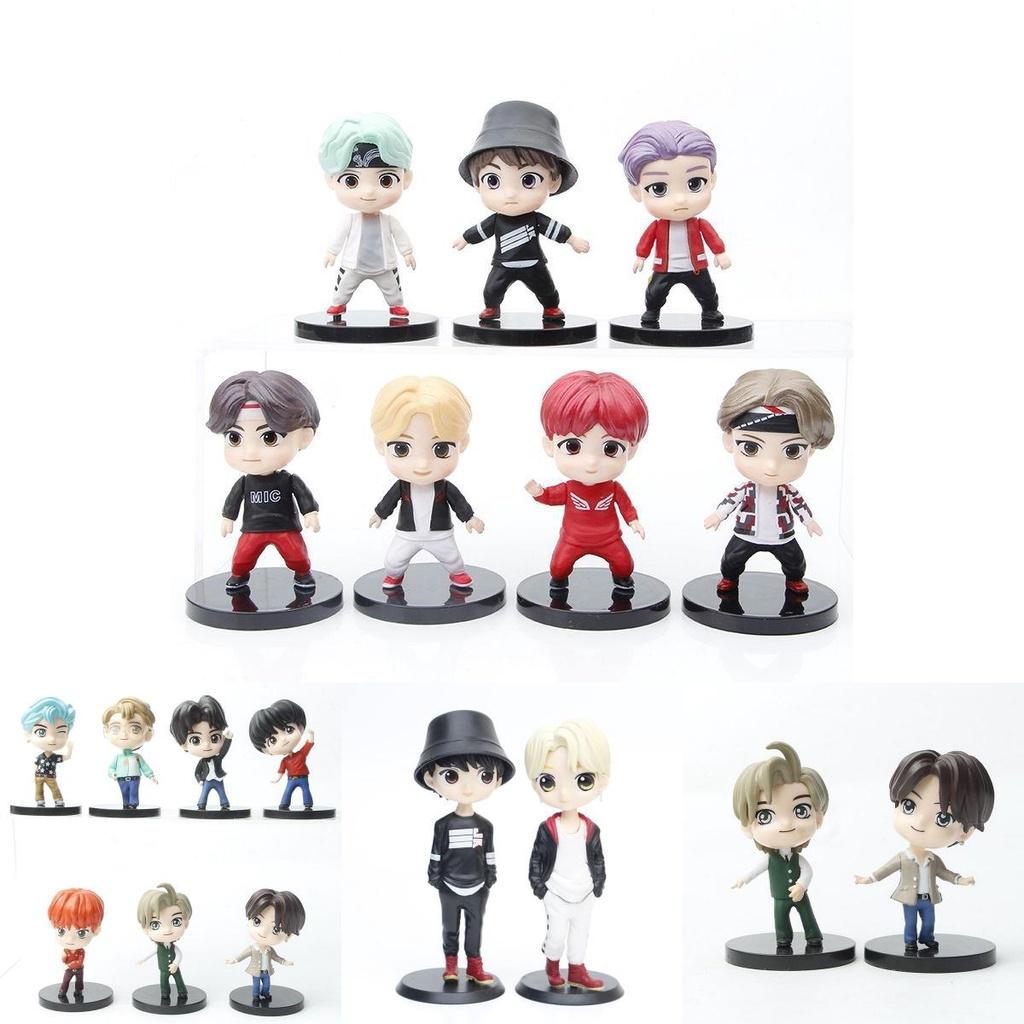 Bangtan Boys Bt21 Tiny Tan Sběratelská figurka 7 ks Roztomilých a živě barevných PVC sošek pro fanoušky