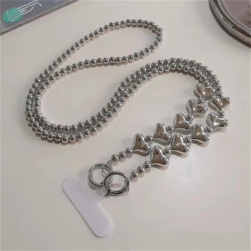 

С карманом, кроссбоди, цепочка для телефона, диагональный шнурок, цепочка для мобильного телефона для DIY, подвесное украшение серебряный