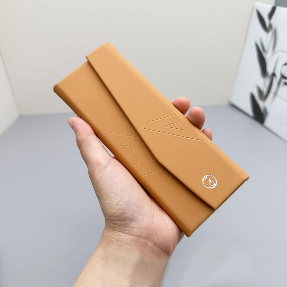 Leather Sunglasses Storage Box Minimalist Reading Glasses Protective Cover Foldable  Glasses Case