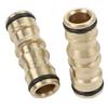Reliable Brass Double Male Hose Connectors 2 Pack for Watering and Irrigation