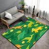1 pieza Alfombra linda con estampado de dinosaurio de dibujos animados para sala de estar, dormitorio, alfombra para gatear para niños resistente a las arrugas, alfombra de suelo antideslizante