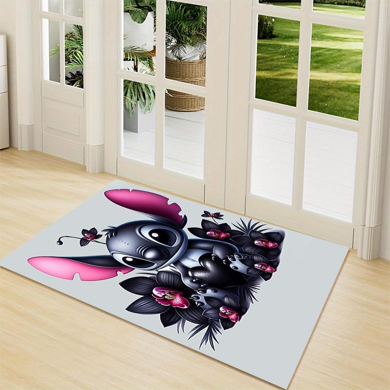 1Pc Lilo Stitch Tropical Adventure Carpet Rug Customizable Soft Washable Antislip Home Living Room Sofa Mats Personalized Rug 091784
