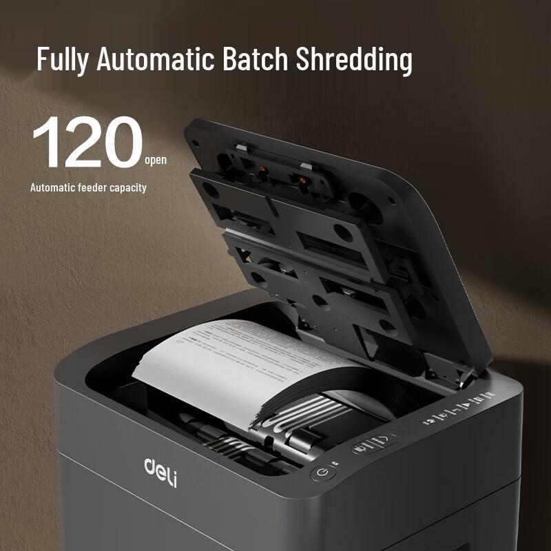 Deli G6 Auto-Feed Cross-Cut Paper Shredder, Level P-4 Security CN plug (adapter included)