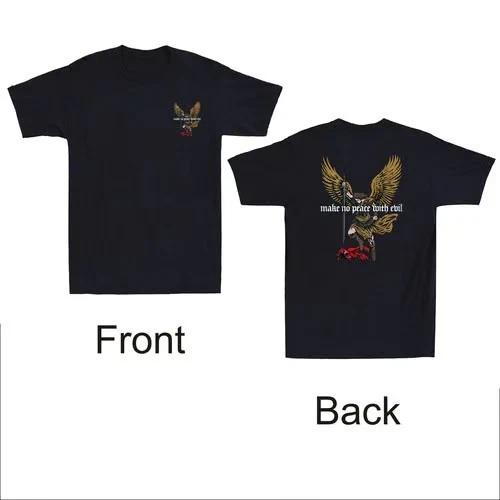 Make No Peace With Evil Archangel Michael (Front&Back) Design Men s T-Shirt Tee XXL