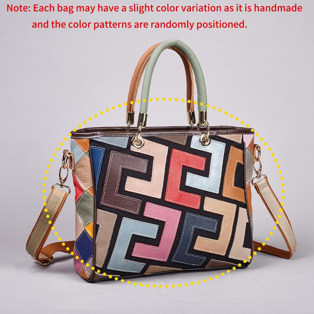 This Trendy Bag with A Patchwork Design and Ethnic Style Is A Versatile Single-shoulder Crossbody Handbag for Women