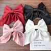 Korean Solid Color Bow Hair Clips Elegant Ribbon Hairpins Barrettes For Women Girls Headwear Baby Ornament Hair Accessories Gift