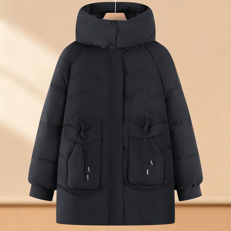 

Жіночі зимові довгі пальто великих розмірів 4XL-8XL для жінок середнього віку, елегантні парки оверсайз з капюшоном, теплі та товсті 8XL