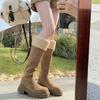 Long Boots Snow Long Boots Winter Small Man Heightening Warm Velvet High Knight Boots