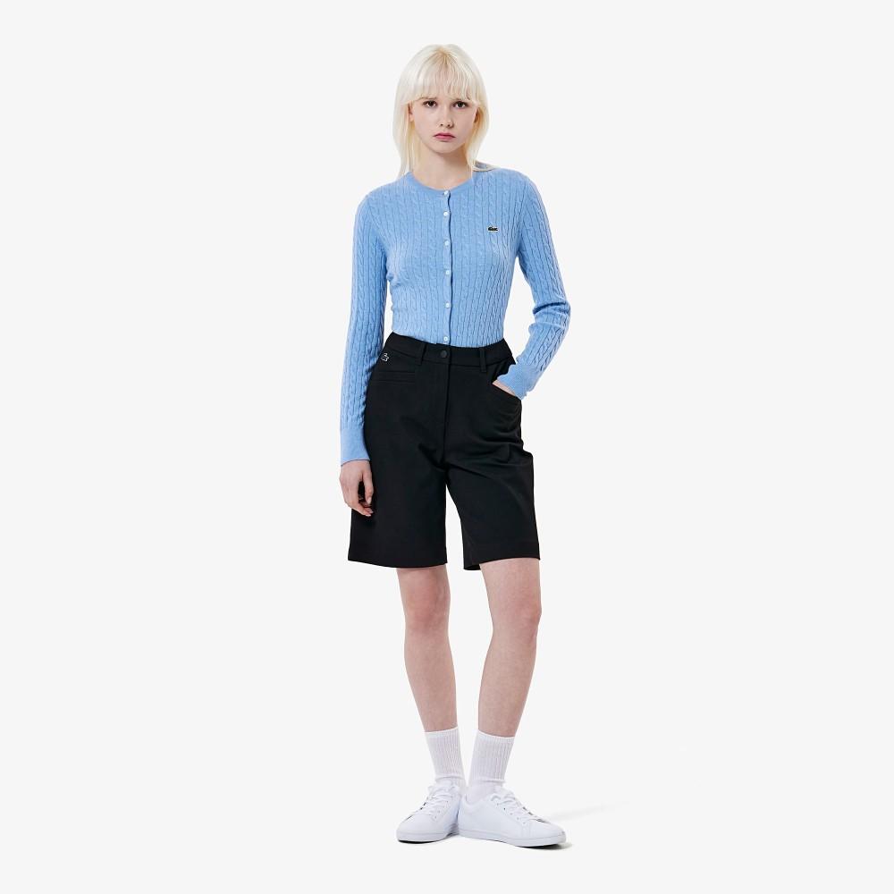 [lacoste] Women's Cable Crew Neck Cardigan AF092E-55NHBP