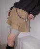 Rose Franz Rebel Layer Frill Mini Skirt [Beige]