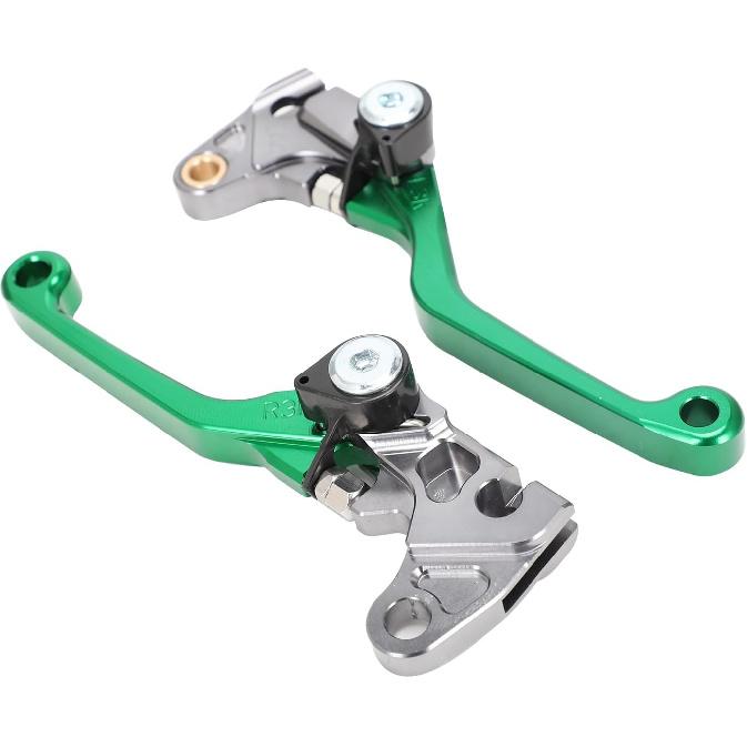 Brake Clutch Lever Pivot Folding Levers Set for KLX 110 KLX110 KLX110L 2010-2024 Green