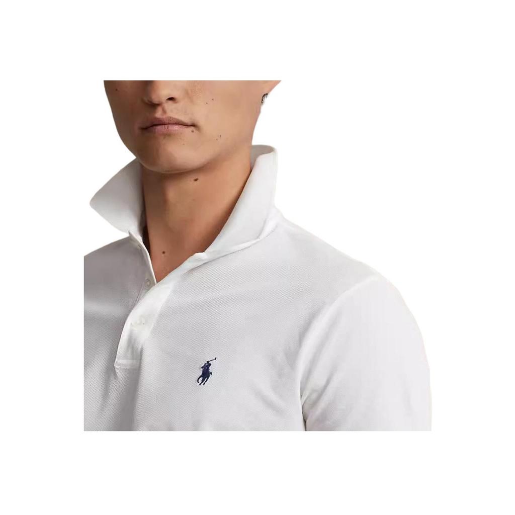 Polo Ralph Lauren Solid Slim Fit Stretch Short Sleeve Polo Shirt Men tops White MNPOKNI1N820211-100