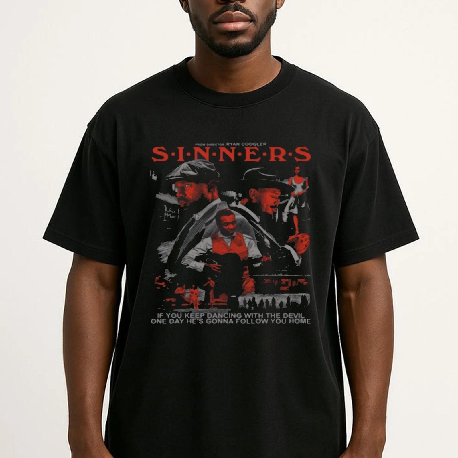 Vintage Sinners Tee, Retro Sinners Fan Tee, Afrofuturism Horror Movie T-shirt M