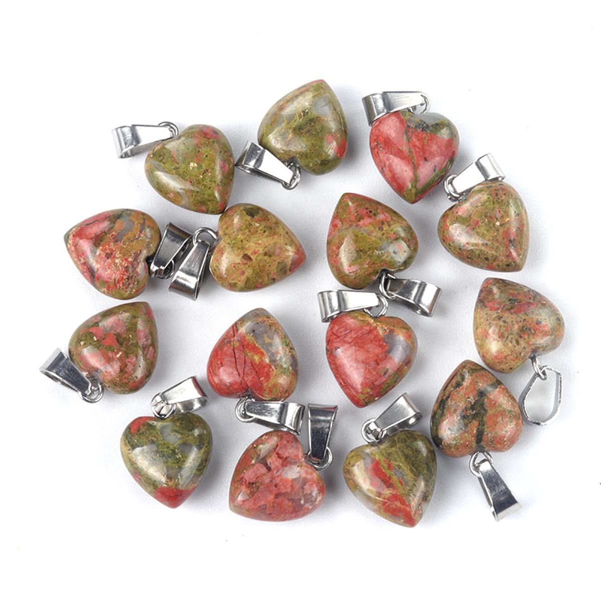 

5 шт./упак. кулон в виде целебного хрустального сердца, натуральный камень, кварц, драгоценные камни, подвески для изготовления ювелирных изделий, ожерелье, браслет, серьги, аксессуары, ремесло 13x13 мм 5Pcs/13x13mm