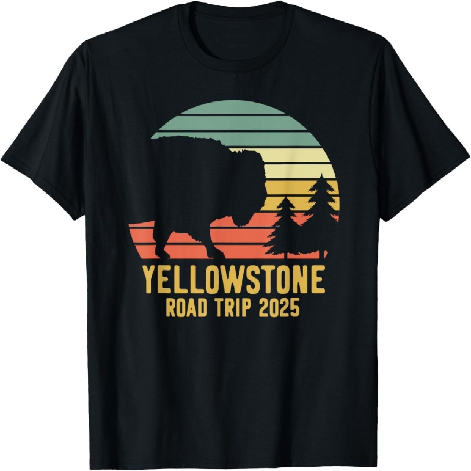 Yellowstone National Park Family Road Trip 2025 Matching T-Shirt XXXXXL разноцветный