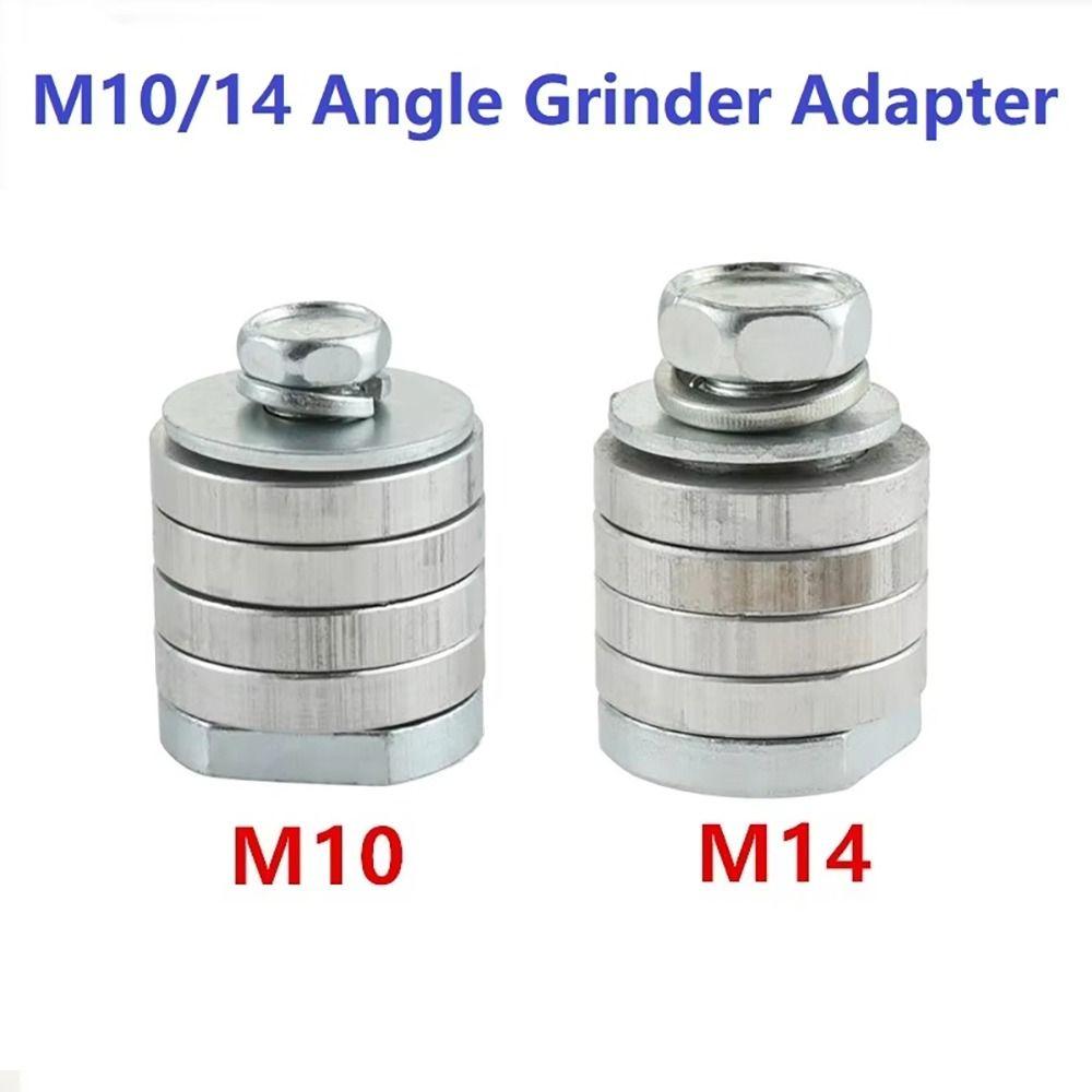 100/125 Type M14 M10 Angle Grinder Adapter Grooving Adapter Conversion Kit Flange Metal Lock Nuts Slotting Power Tool Accessory