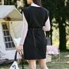 FILA Letter Print Versatile Design Round Neck Mid Waist Sleeveless Dress Women dresses Black F51W229310F-BK