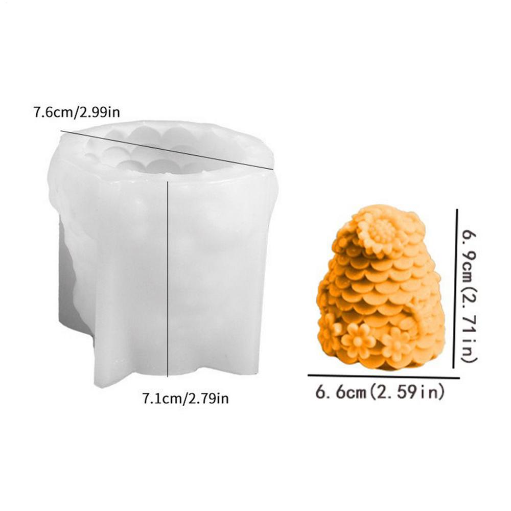 Bee Cylinder Silicone Mold Cylinder Soap Mold Silicone Candle Mould Quick Release Casting Home Decoration Animal Resin Art
