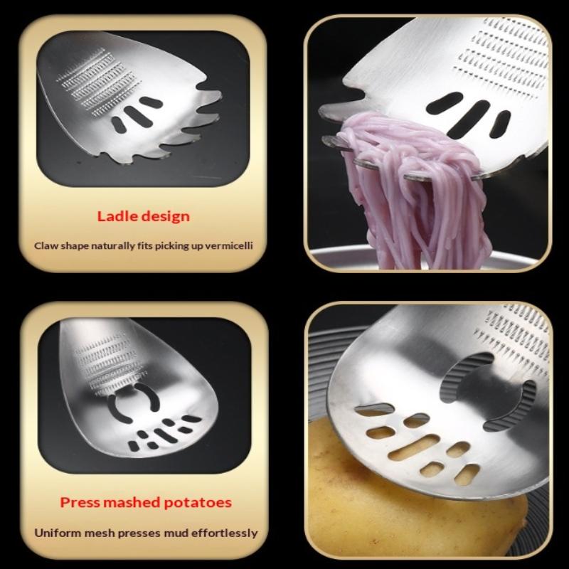 Multifunctional Stainless Steel Kitchen Utensil For Cooking Garlic Ginger Vegetable Grater Grinder Spoon Kitchen Supplies