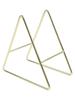 Silver Coaster Holder Stand Rack Dish Triangle Coasters