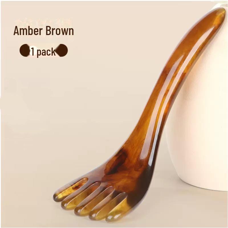 Five-Claw Head Therapy Massager Comb - Resin Acupoint Scalp Scratcher.