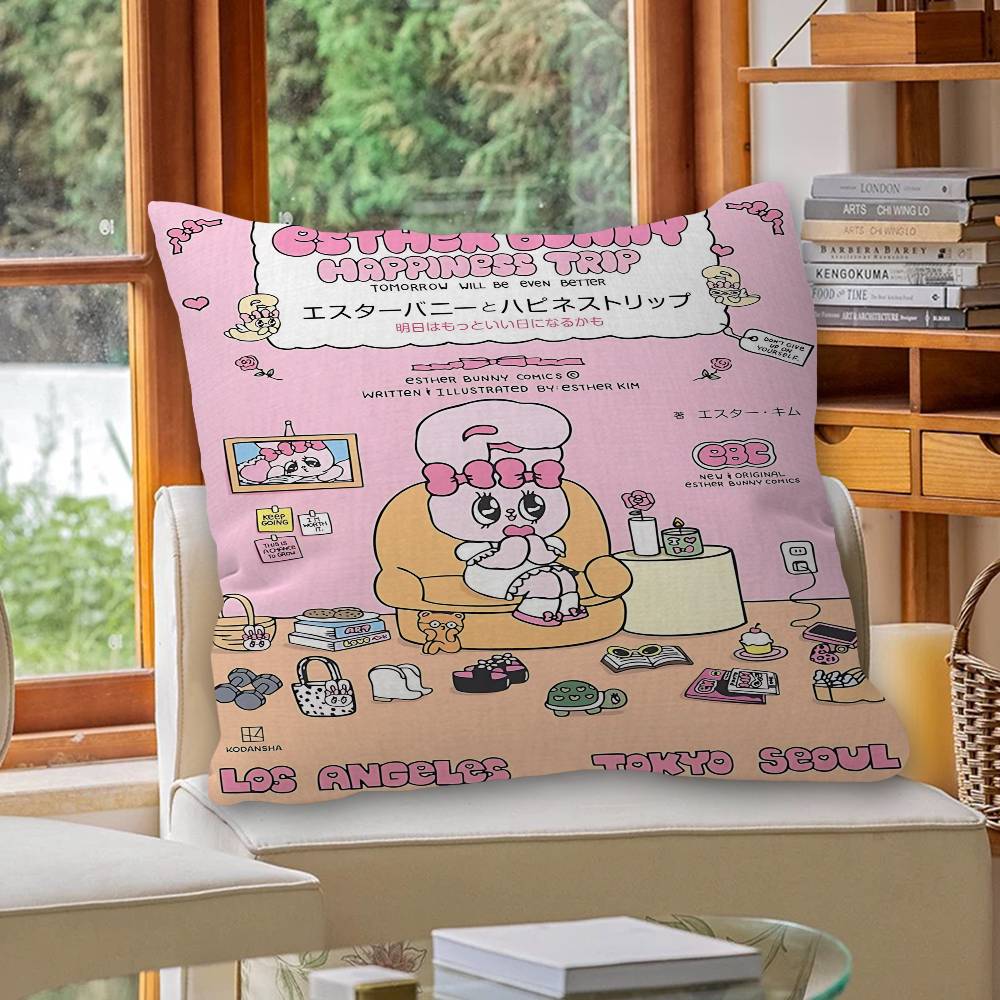Cute E-Esther B-Bunny pillow cover sofa cushion cover home room decoration children gift