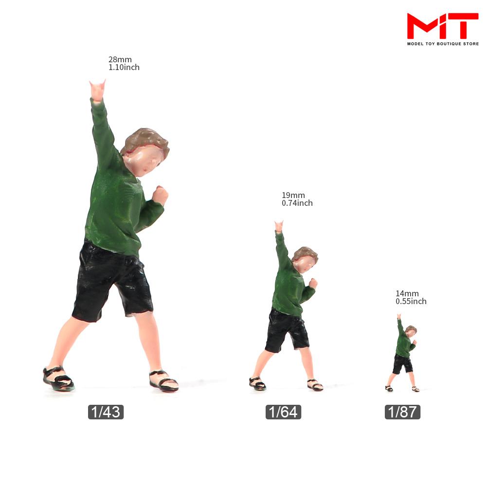 Miniaturfiguren 1/87 1/64 1/43 1/24 Verspielte Entzückende Mädchen Junge Kreative Szene Figur Requisiten Puppen Harz Diorama Modell Spielzeug Geschenk