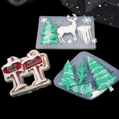 Weihnachts-Schneeflocken-Elch-Kristall-Epoxid-Silikonform für UV-Epoxidharzformen, Schlüsselanhänger, Anhänger, Bastelwerkzeuge, Schmuckzubehör