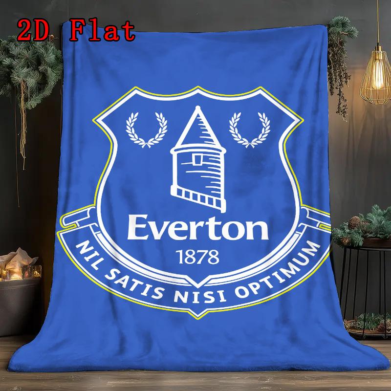 Everton Muster Flaneldecke Hohe Qualität Für Alle Jahreszeiten Wärme und Komfort Perfekt für Weihnachtsgeschenke.