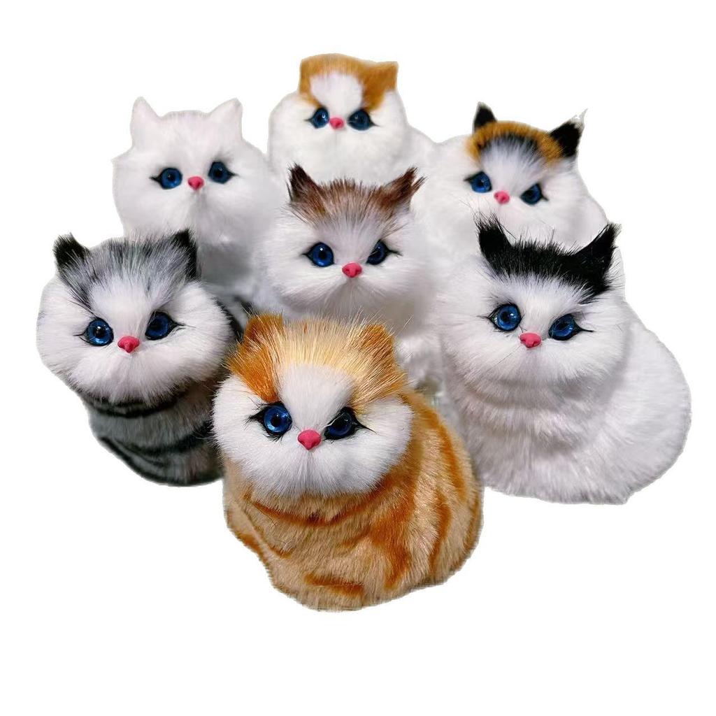 3D Kitten Family Figurine: Children's Cognitive Toy & Cat Companion Birthday Gift