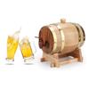 1.5L Red Oak Wooden Barrel for Home Brewing Whiskey and Red Wine