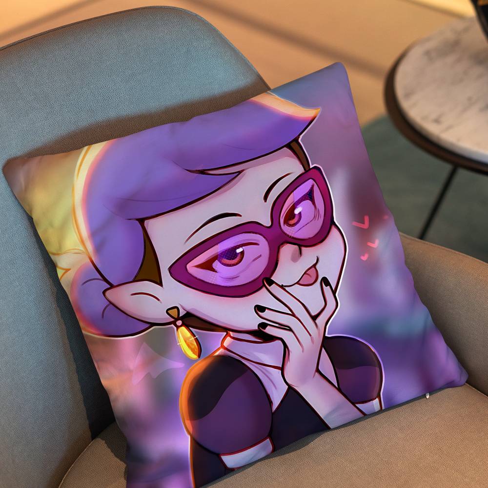 Luz Noceda Amity Blight Owl House Pillow Case Anti-Dustmite Pillowcase Invisible Zipper Silky Short Plush Sofa Cushion Cover