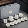 Junshiqi WJ Mutton-Fat Jade White Porcelain Gongfu Tea Set