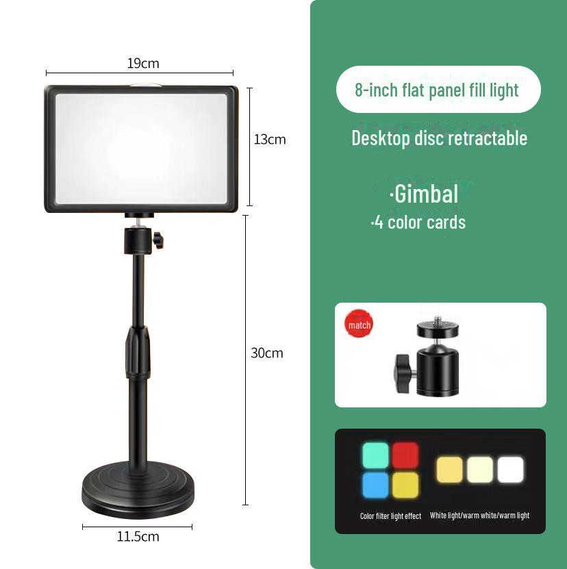 Conjunto de Luzes de Painel Quadrado e Plano com Iluminação de Beleza, Cor e Fundo para Vídeo, Fotografia ao Vivo - Inclui Luzes de 6", 8", 10" e 11"