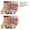5 Paar Weihnachtssocken für Damen, hochelastisch, dick, weich, Kälteschutz, Winter, warm, mittlere Röhre, Damensocken