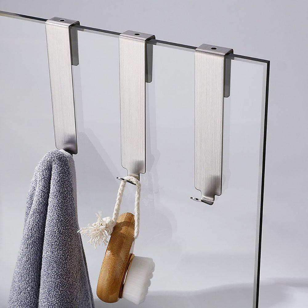 Koupit 304 Stainless Steel Drill Free Bathroom Hanger Shower Door Hooks Towel Hook Frameless ...