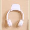 White Headphone Headset Earphone Stand Hook Hanger Holder Under Desk -Adhesive